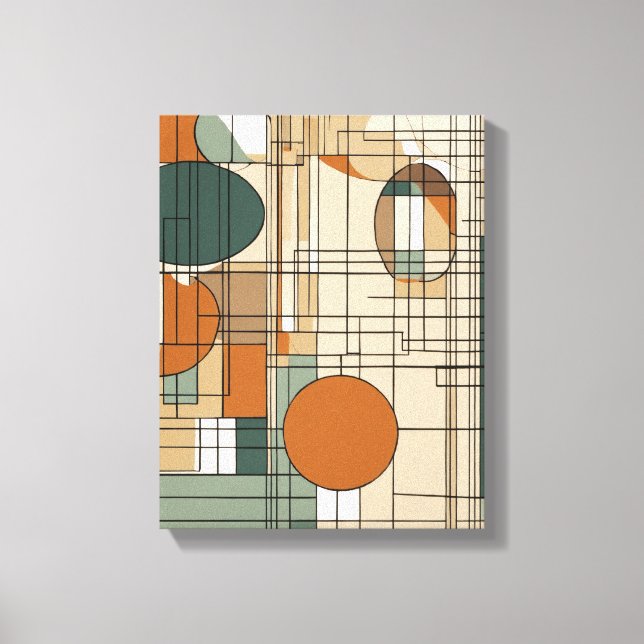 Geometrische Formen Moderne, farbenfrohe Kunst Can Leinwanddruck (Vorderseite)