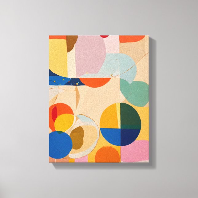 Geometrische Formen Moderne, farbenfrohe Kunst Can Leinwanddruck (Vorderseite)