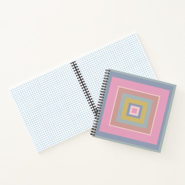 Geometrische Formen Muster in Pastellfarben Notizbuch (Innenseite)