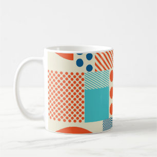 Geometrische Formen, Muster moderner Kunst. Kaffeetasse