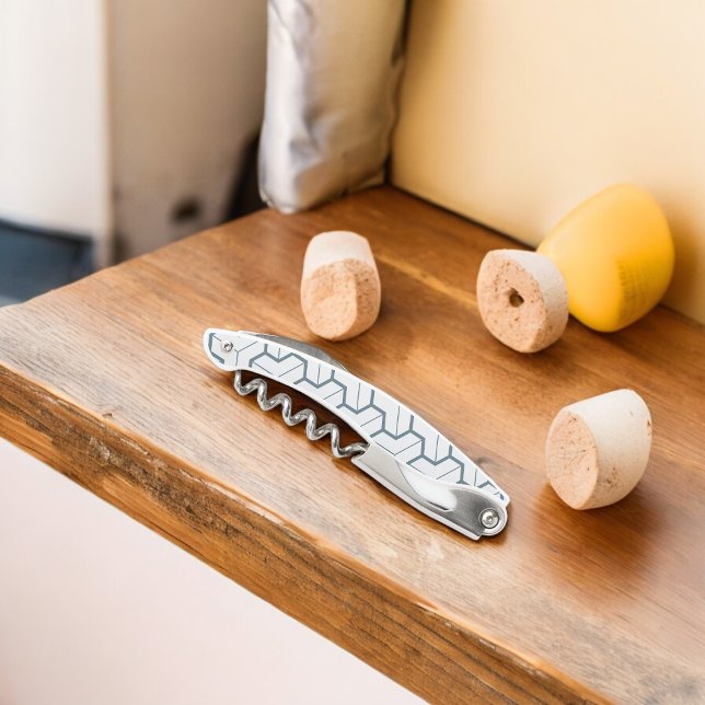 Geometrische Formen Nahtloses Muster Kellnermesser (Corkscrew Bottle Opener)