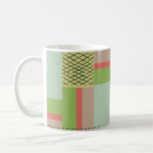 Geometrische Formen: Pinselstrichmuster Kaffeetasse