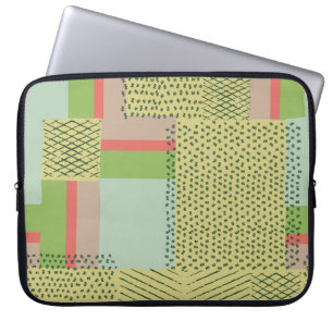Geometrische Formen: Pinselstrichmuster Laptopschutzhülle