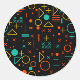 Geometrische Formen Runder Aufkleber