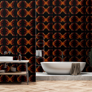 Geometrische Formen Schwarz Orange Gradienten Tapete