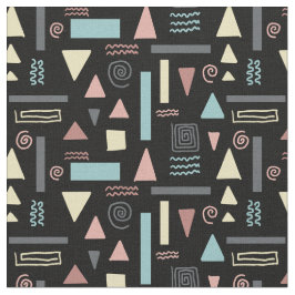 Geometrische Formen, schwarzes Muster Stoff