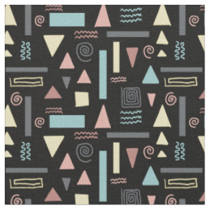 Geometrische Formen, schwarzes Muster Stoff