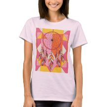 Geometrische Formen T - Shirt für Frauenrosa Dream