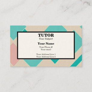 Geometrische Formen Tutor-Grafikdesigner Visitenkarte