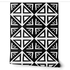 Geometrische Formen und Dreiecke, schwarz und weiß Tapete