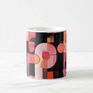 Geometrische Formen und lebendige Farben Wandkunst Kaffeetasse