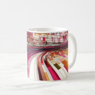 Geometrische Formen und lebendige Farben Wandkunst Kaffeetasse