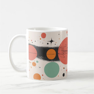 Geometrische Formen und lebendige Farben Wandkunst Kaffeetasse