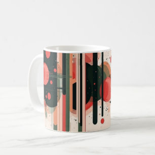 Geometrische Formen und lebendige Farben Wandkunst Kaffeetasse