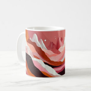 Geometrische Formen und lebendige Farben Wandkunst Kaffeetasse