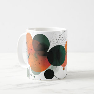 Geometrische Formen und lebendige Farben Wandkunst Kaffeetasse