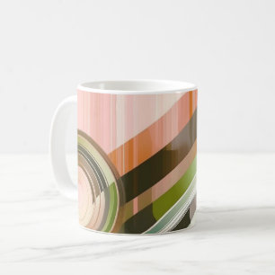 Geometrische Formen und leuchtende Farben Wandkuns Kaffeetasse