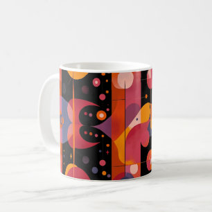 Geometrische Formen und leuchtende Farben Wandkuns Kaffeetasse