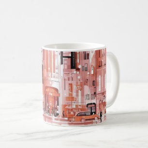 Geometrische Formen und leuchtende Farben Wandkuns Kaffeetasse