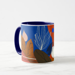 Geometrische Formen und leuchtende Farben Wandkuns Tasse