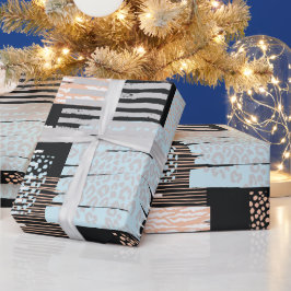 Geometrische Formen und Streifen Geschenkpapier