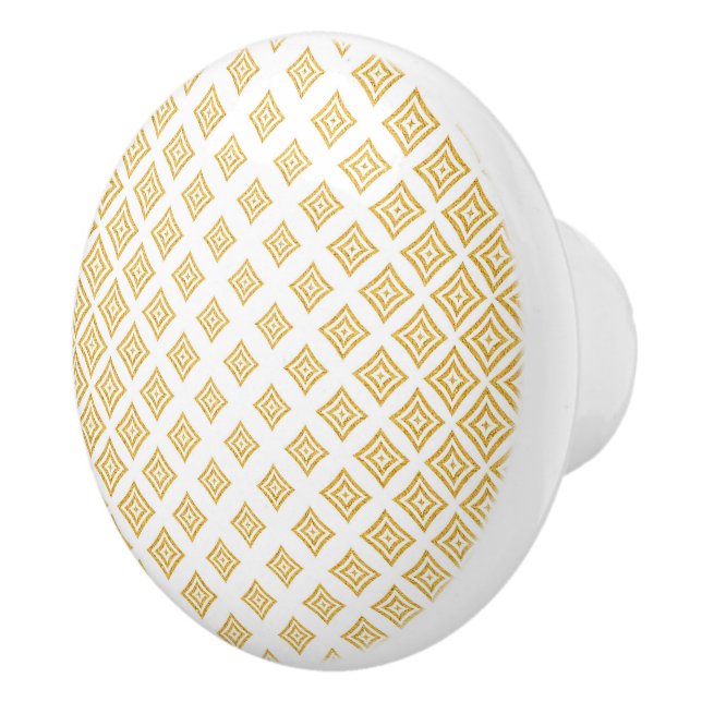 Geometrische Formen von Gold Tones Keramikknauf (Rechts)