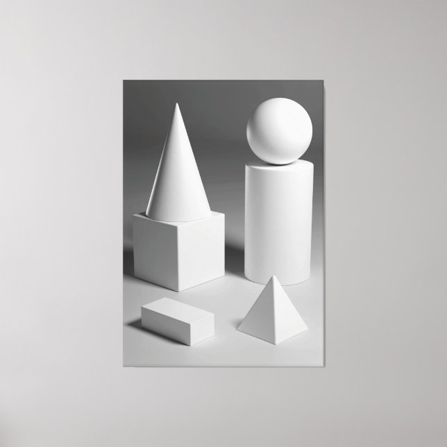 Geometrische Formschattierung Leinwanddruck (Vorderseite)