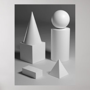Geometrische Formschattierung Poster