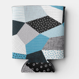 Geometrische Freehand Zeichnend Patchwork-Tiles Dosenkühler