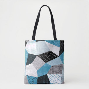 Geometrische Freehand Zeichnend Patchwork-Tiles Tasche