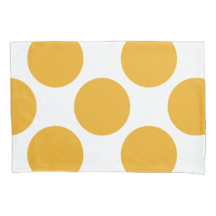 Geometrische, gelbe Polka-Punkte für jede Farbe Kissenbezug