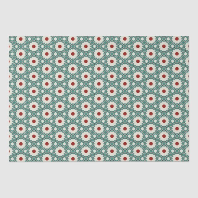 Geometrische Gemusterte Weihnachtsstars 9 Seidenpapier (Vorderseite)