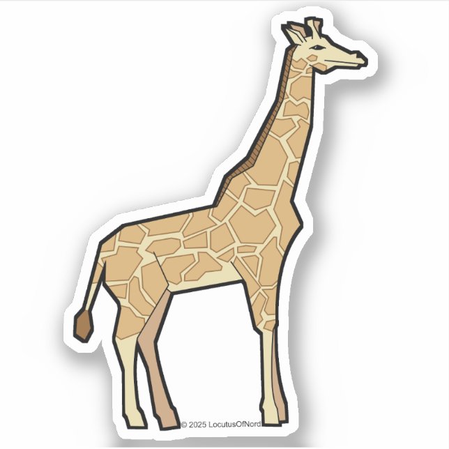 Geometrische Giraffe Aufkleber (Vorderseite)