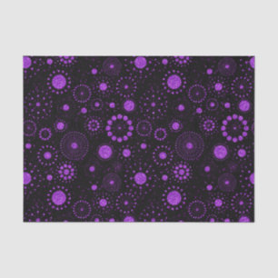 Geometrische Glitzer-Kreise für Schwarze und Lila Seidenpapier