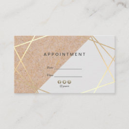 Geometrische Gold Kraft Druckgrau Ernennung Visitenkarte