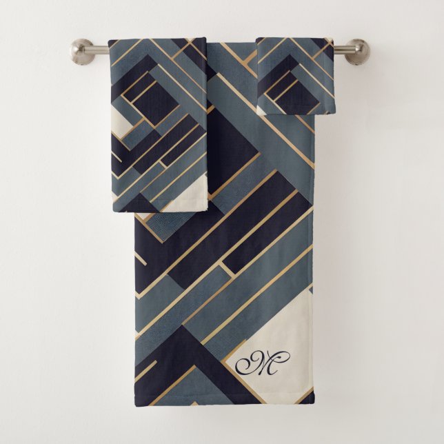 Geometrische Goldene Abbildung Badhandtuch Set (Insitu)
