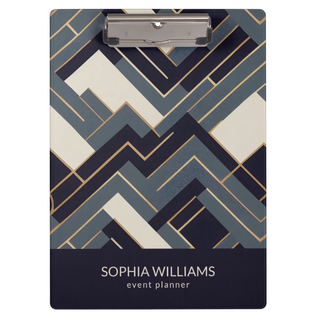 Geometrische Goldene Abbildung Klemmbrett (Vorderseite)
