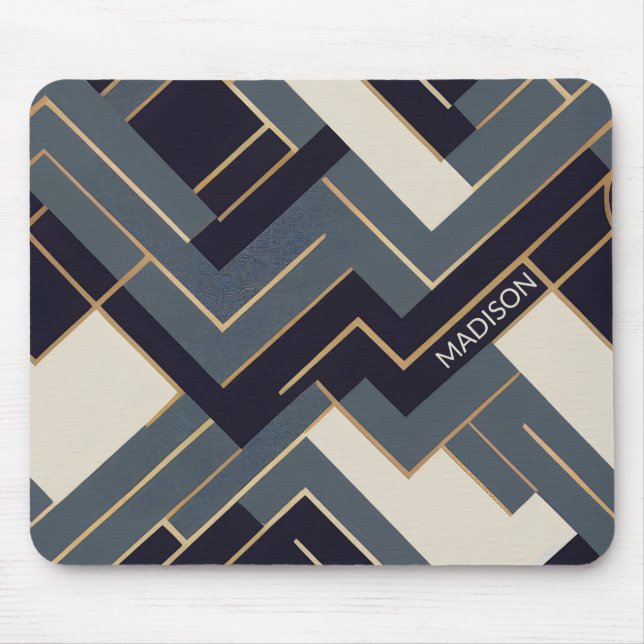 Geometrische Goldene Abbildung Mousepad (Vorne)