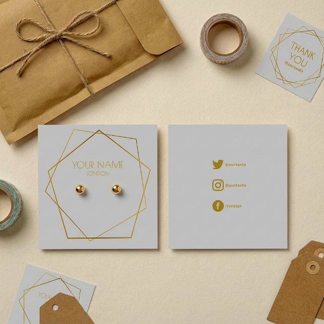 Geometrische Goldverdiener mit sozialen Symbolen (Von Creator hochgeladen)