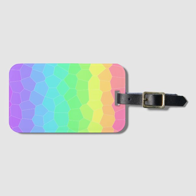 Geometrische Gradient des Bright Rainbow Gepäckanhänger (Vorderseite (Horizontal))