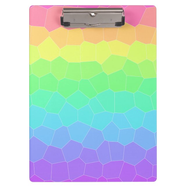 Geometrische Gradient des Bright Rainbow Klemmbrett (Vorderseite)