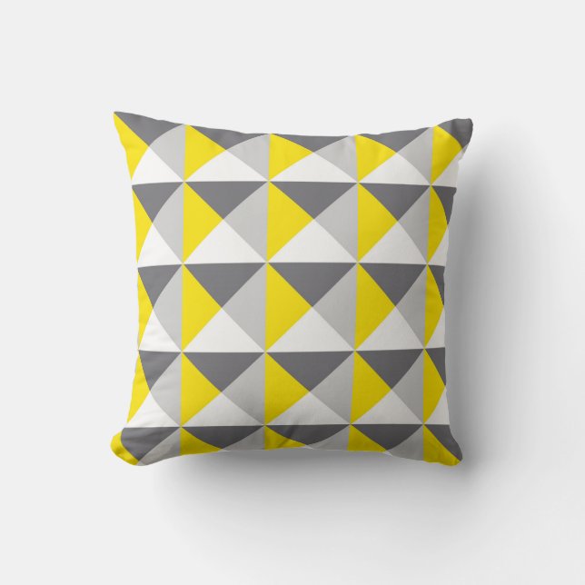 Geometrische Grafik und Lemon Kissen (Vorderseite)