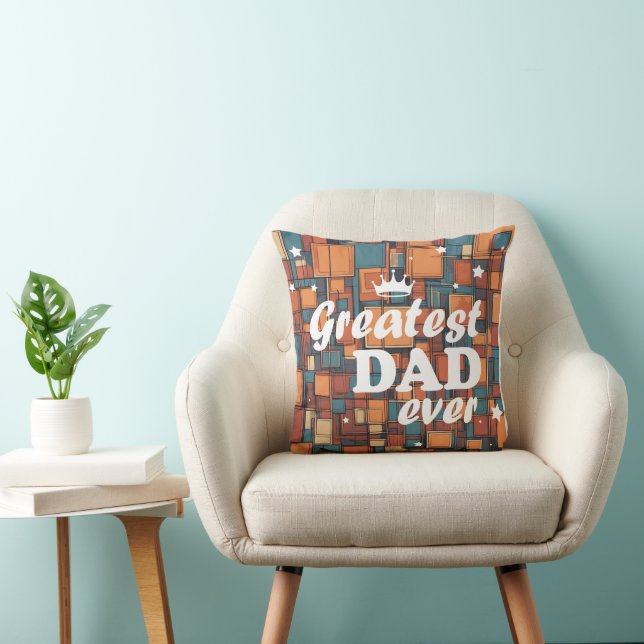 Geometrische Größe: Bester Vater je Kissen (Stuhl )