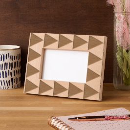 Geometrische große Dreiecke Mocha Mousse Dusty Pin Geätzte Rahmen