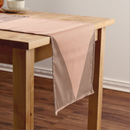 Geometrische große Dreiecke Mocha Mousse Dusty Pin Kurzer Tischläufer