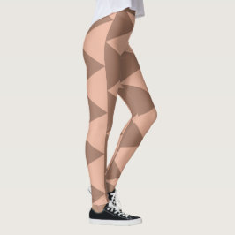 Geometrische große Dreiecke Mocha Mousse Dusty Pin Leggings