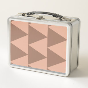 Geometrische große Dreiecke Mocha Mousse Dusty Pin Metall Brotdose