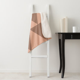 Geometrische große Dreiecke Mocha Mousse Dusty Pin Sherpadecke