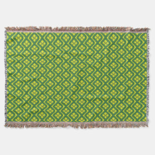 Geometrische Grüne Garland-Quadrate Decke