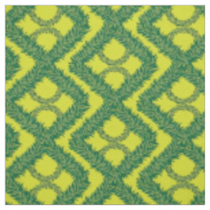 Geometrische Grüne Garland-Quadrate Stoff